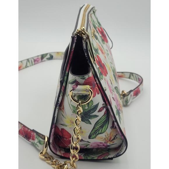 NWT Steve Madden‎ BLEXI White Tropical Floral Flower Crossbody Bag Handbag Purse - Picture 5 of 12